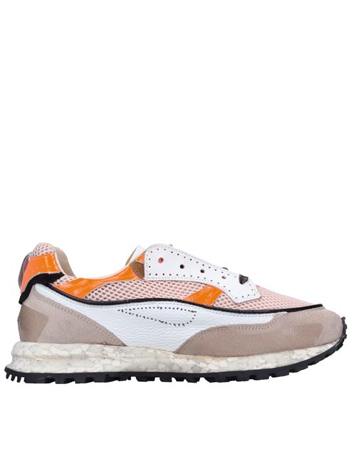 Sneakers in pelle e tessuto HIDNANDER | THREEDOME.ZERO HE1WS230 310BIANCO-BEIGE-ROSA-ARANCIO-NERO